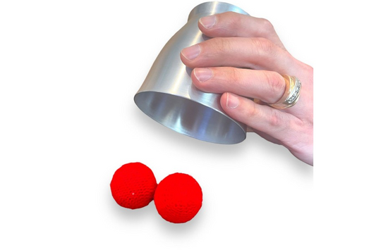 Chop Cup Balls 1" Red Soft Yarn