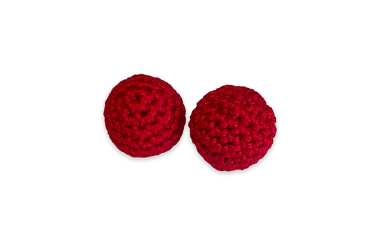 Chop Cup Balls Mini 1/2" Crocheted