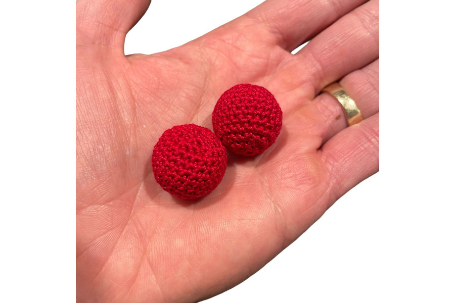 Chop Cup Balls Mini 3/4" Crocheted