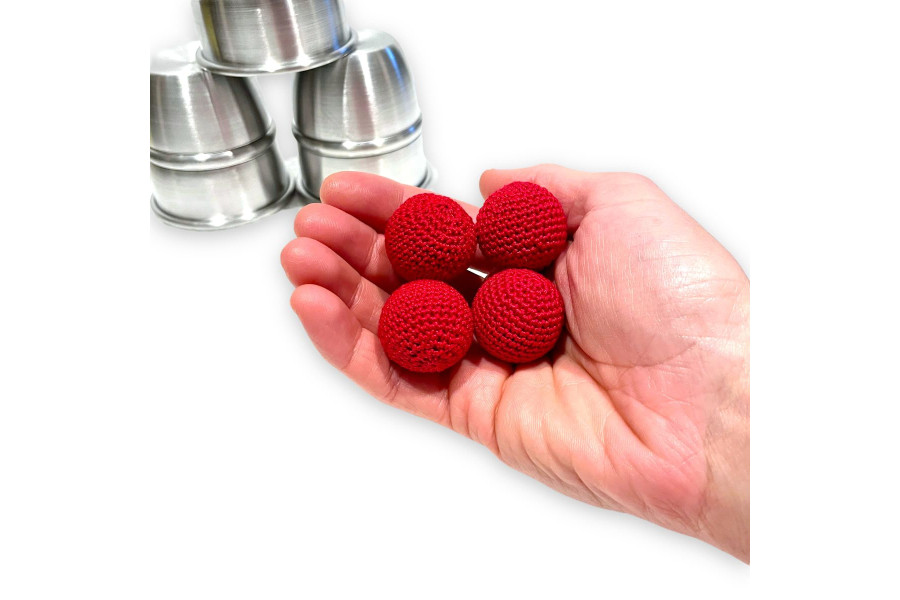 Crocheted Set of 1" Balls 2.0  (For Cups and Balls)