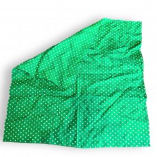 18-inch Green Polka Dot Silk - Gently Used