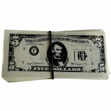 Pack of Play $5 Dollar Bills (3 1/4 inches)