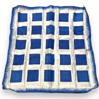 Blue and White Square Pattern 18" - Laflin