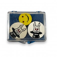 Bunny and Smile Button Set