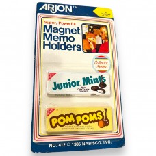 Vintage 1986 Arjon Candy Magnets (Junior Mints and Pom Poms)