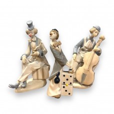 Castilla Porcelain Clowns with Instruments Set