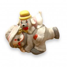 Enesco Clown with Dog on Back Figurine