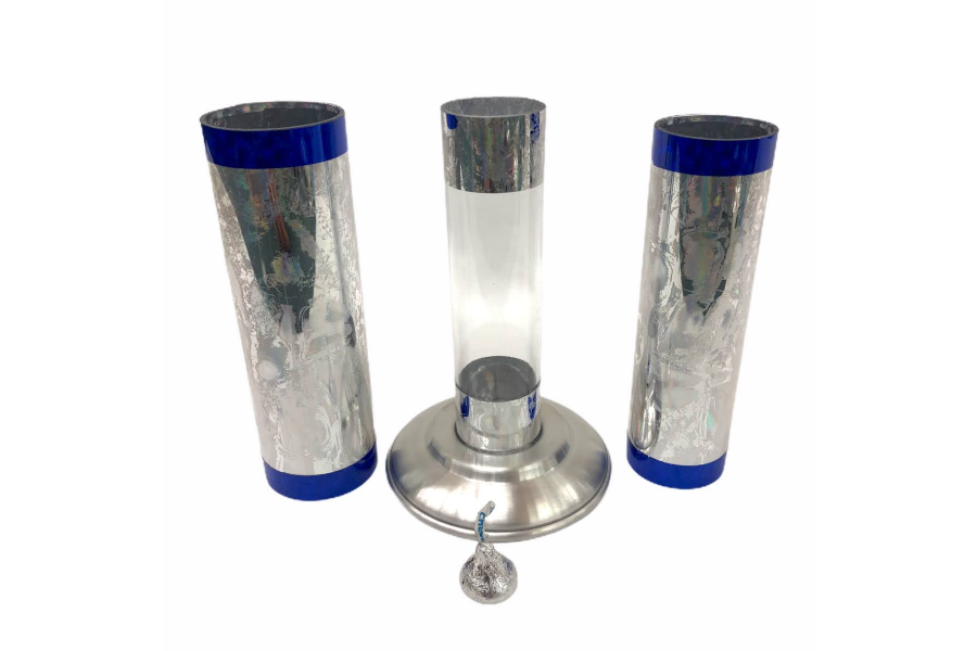 Crystal Silk Cylinder Mini- Aluminum Base