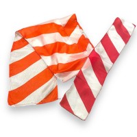 Set of Red and White Diagonal - 5"x32", 3"x14" - Laflin