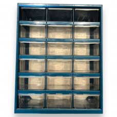 Blue Metal Parts Storage Craft Cabinet Organizational Drawer Box