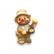 Enesco Clown Figurine with Frying Pan and Eggs