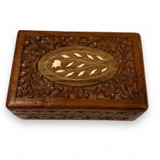 Carved Floral Wooden Box