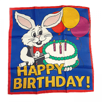 Happy Birthday Rabbit Silk 18"