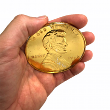 Coin Jumbo Penny Plastic Gold