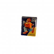 Vintage Stamp Circus Pin LARGE