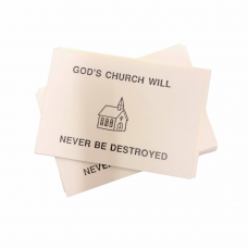 No Tear Message Cards - God's Church Will Never be Destroyed 25 COUNT