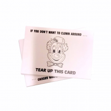No Tear Message Cards - If you don't want to clown around... 25 COUNT