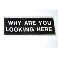 Bumper Sticker- "Why are you looking here?"